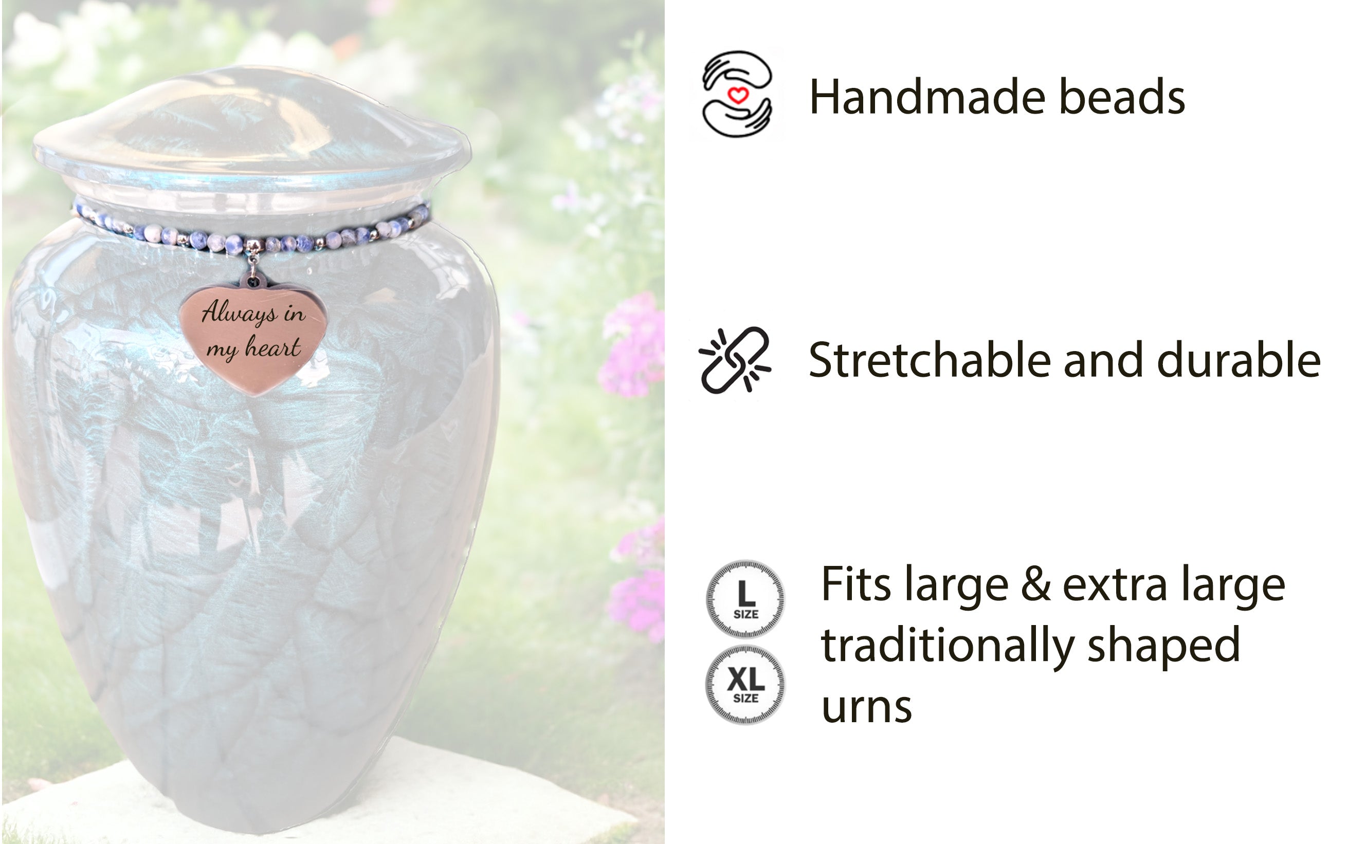 Rose & Butterfly Engraved Urn (Blue)