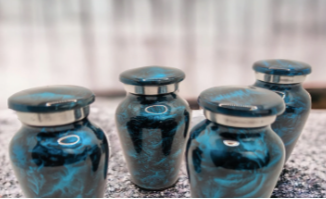 Beautiful Ocean Cremation Urns & Keepsakes with Serene Finish for Human Ashes, Female, Male, Funeral, Pet (Large)