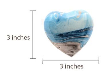 Devine Deep Ocean Heart Keepsake Urns - High Gloss Mini Cremation Urn