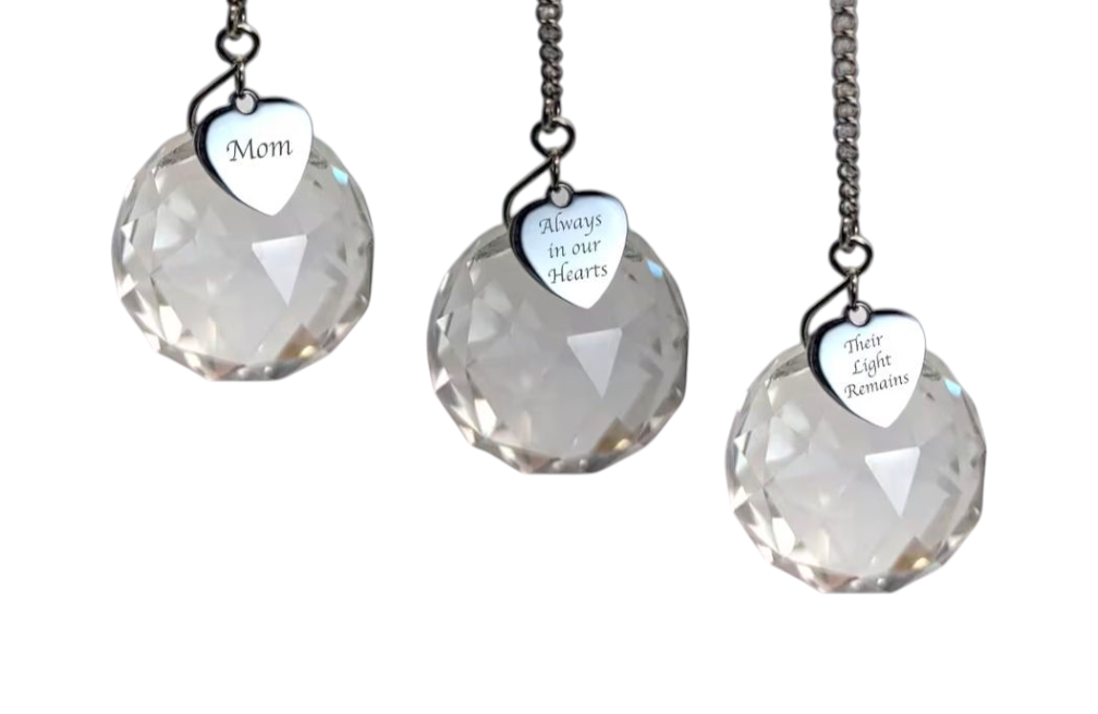 Condolence Gift Box (Heart) - Sympathy Gift Card, Bereavement gift, Memorial Gift - Sorry for your loss Gift - Crystal Rainbow Maker