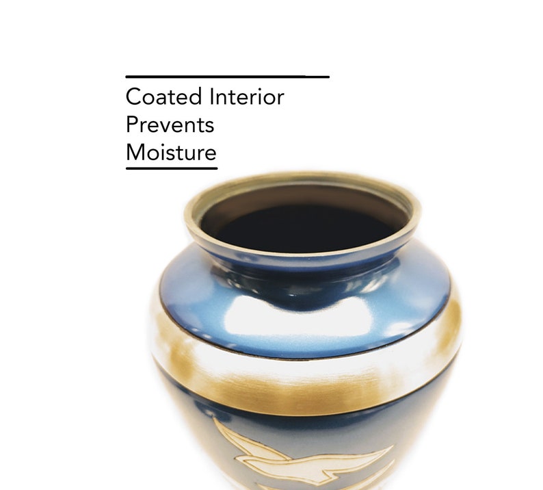 Flying Doves Cremation Urn - Exquisite Funeral Urn with 100% Brass Finish