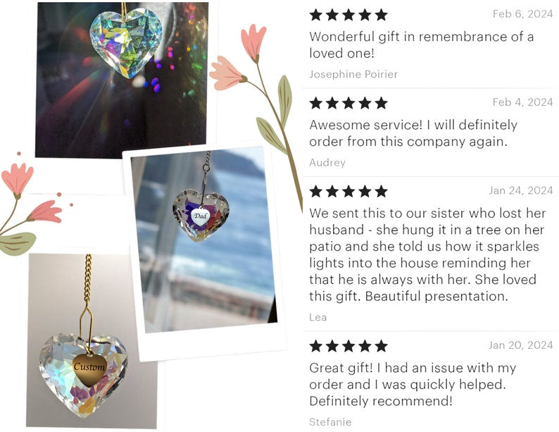 Condolence Gift Box (Heart) - Sympathy Gift Card, Bereavement gift, Memorial Gift - Sorry for your loss Gift - Crystal Rainbow Maker