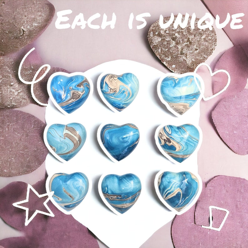 Devine Ocean View Heart Keepsake Urns - High Gloss Mini Cremation Urn
