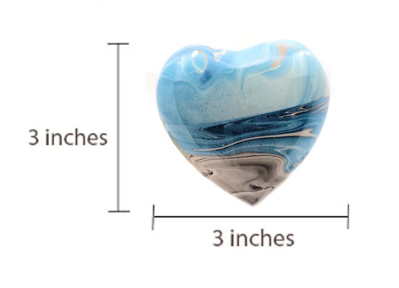 Devine Ocean View Heart Keepsake Urns - High Gloss Mini Cremation Urn