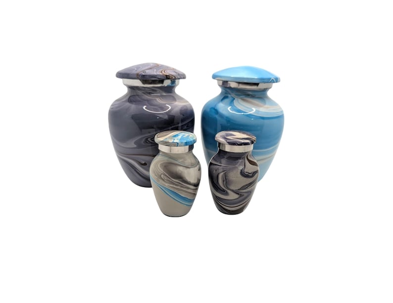 High Gloss Mini Cremation Urn - (Deep Ocean) Keepsake