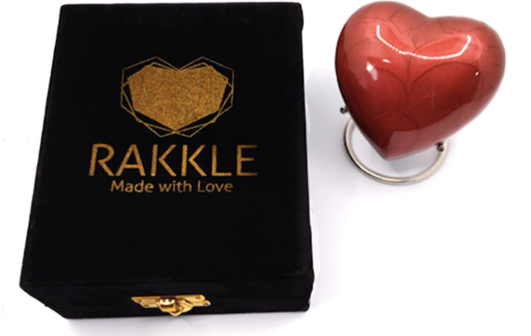 DEVINE RED - ELEGANT HEART KEEPSAKE URN