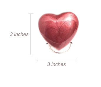 DEVINE RED - ELEGANT HEART KEEPSAKE URN