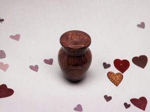 Wood Keepsake Urn - High Gloss Mini Cremation Urn