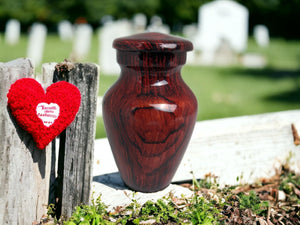 Wood Keepsake Urn - High Gloss Mini Cremation Urn