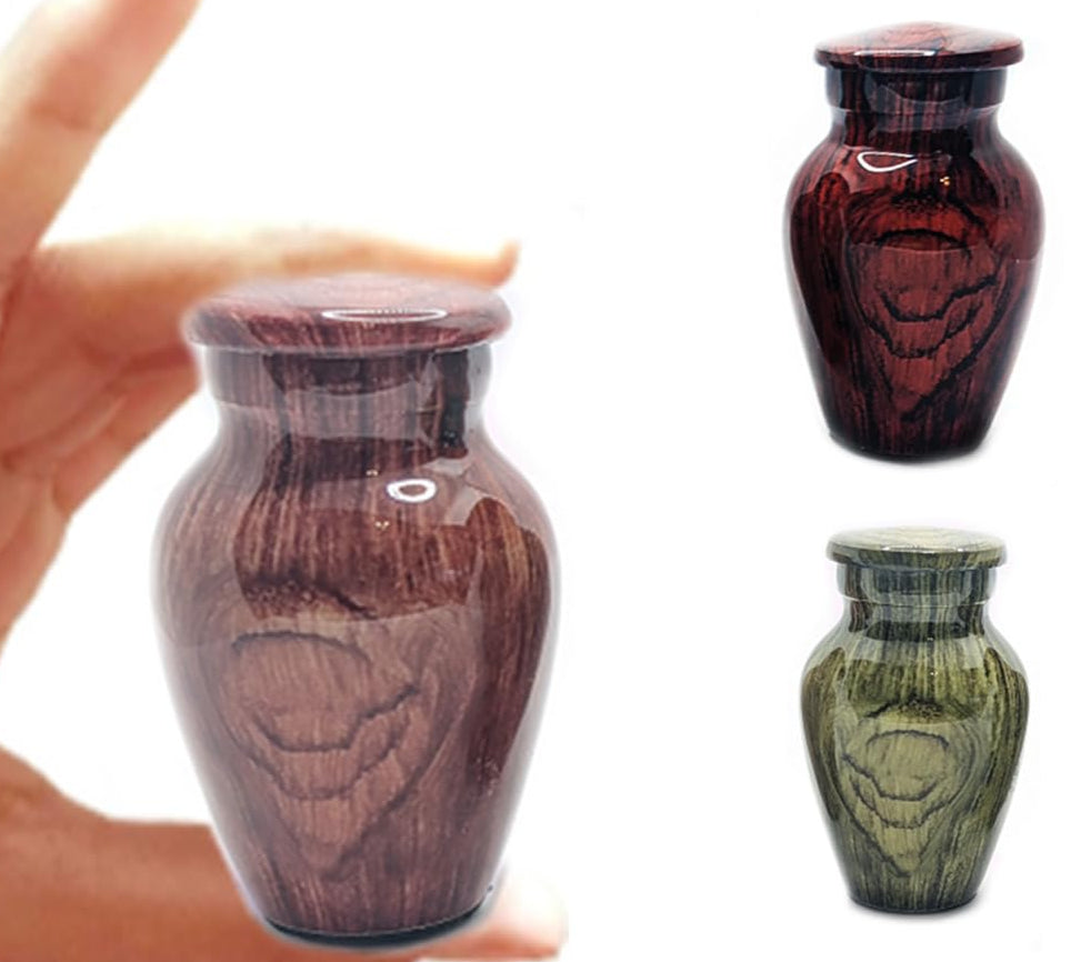 Wood Keepsake Urn - High Gloss Mini Cremation Urn