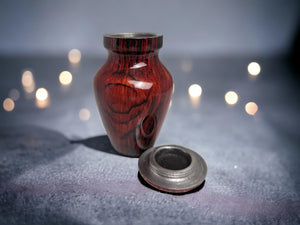 Wood Keepsake Urn - High Gloss Mini Cremation Urn