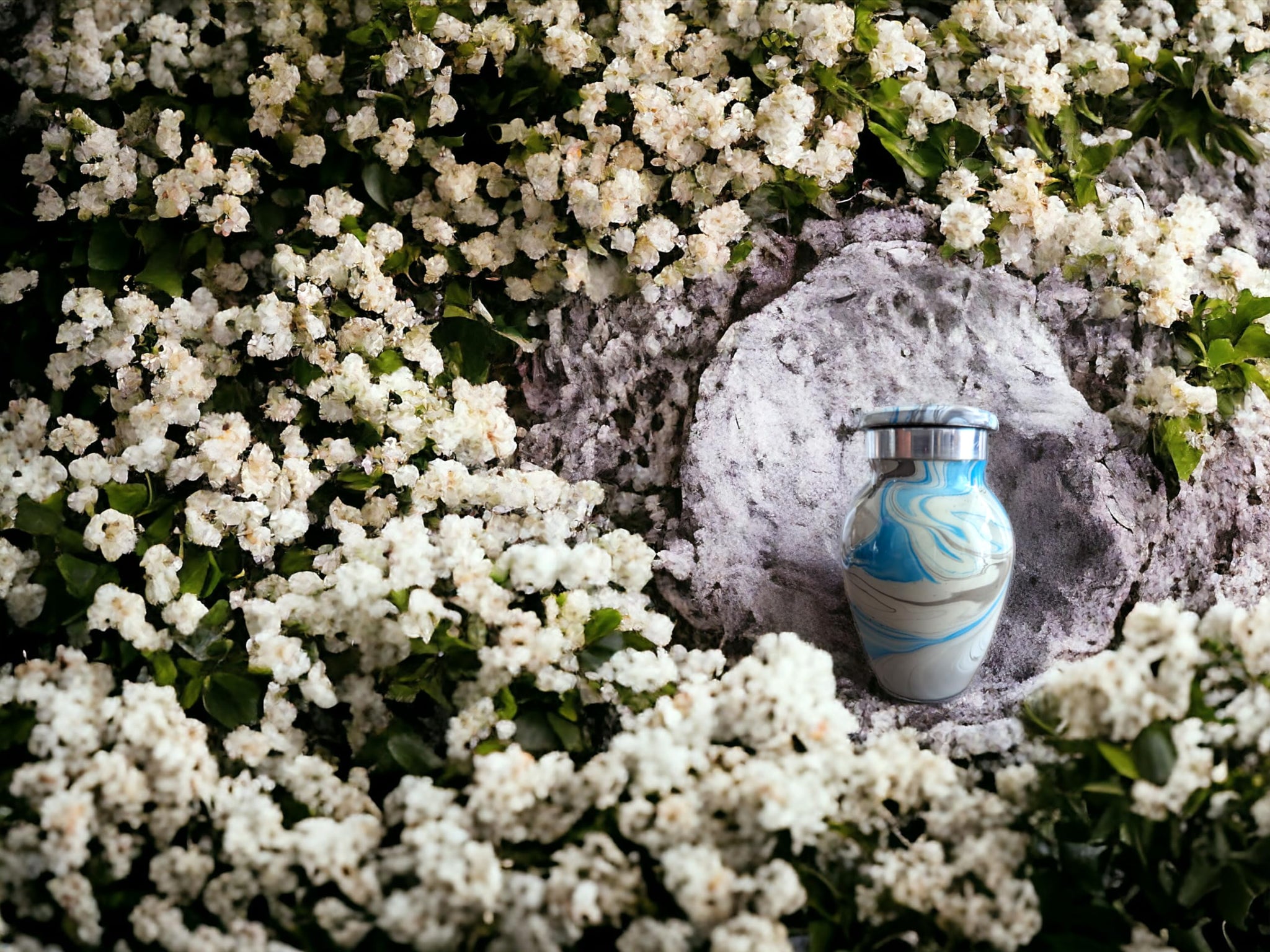 Ocean Waves Keepsake - High Gloss Mini Cremation Urn