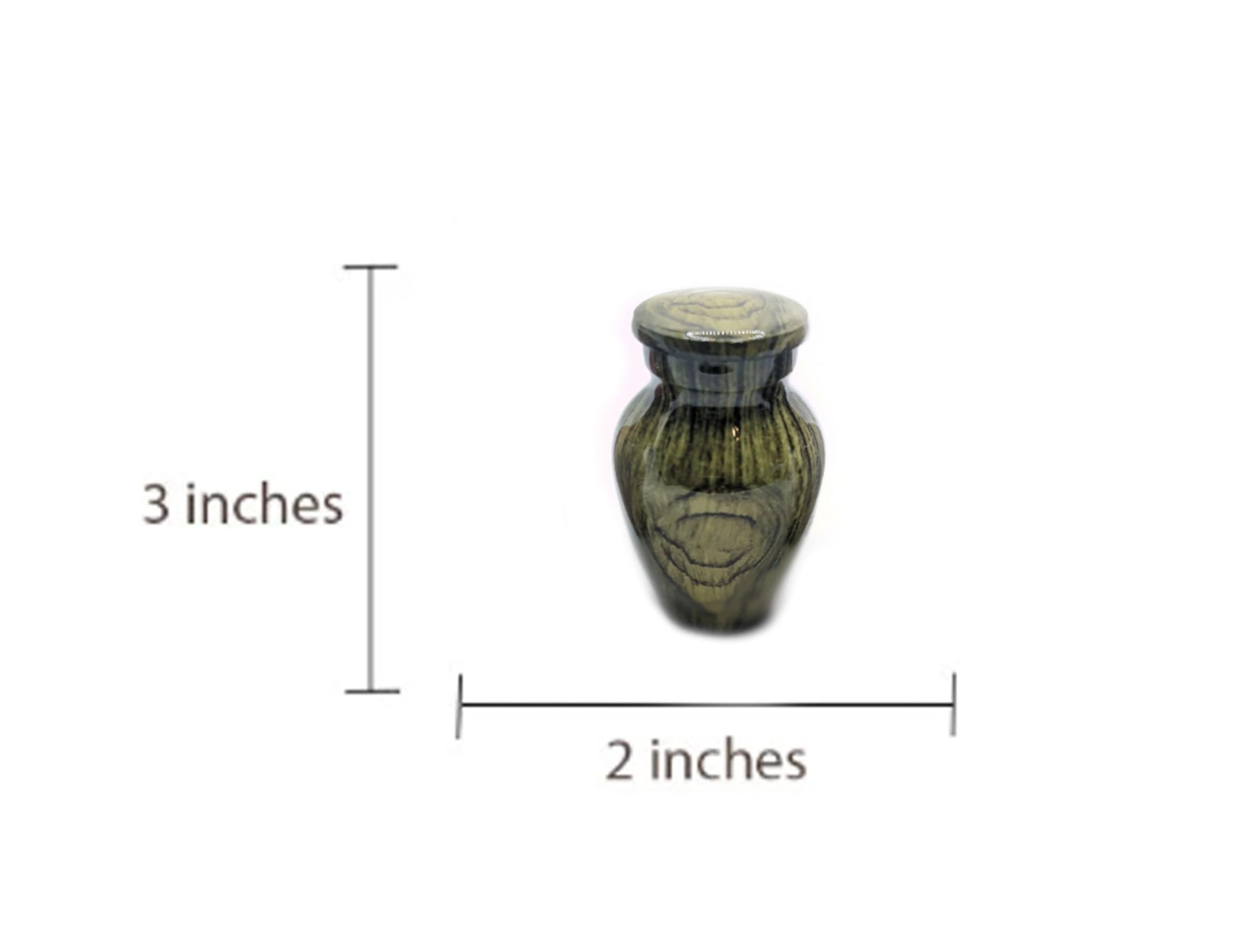 Wood Keepsake Urn - High Gloss Mini Cremation Urn