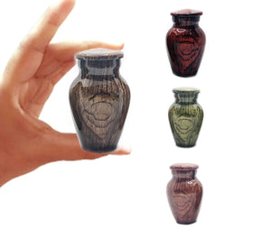 Wood Keepsake Urn - High Gloss Mini Cremation Urn