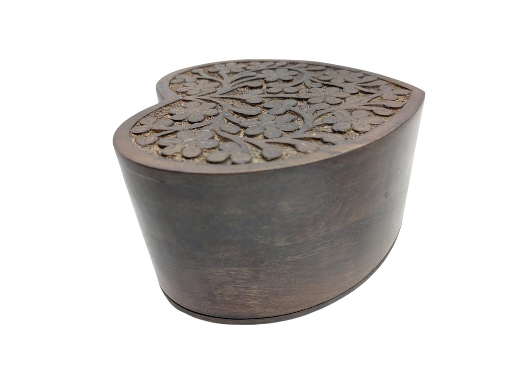 Mango Wood Engraved Cremation Urn & Keepsakes for Human Ashes, Female, Male, Funeral, Pets