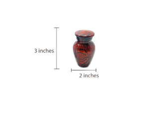 Wood Keepsake Urn - High Gloss Mini Cremation Urn