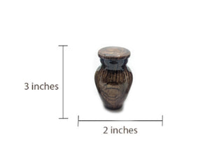 Wood Keepsake Urn - High Gloss Mini Cremation Urn