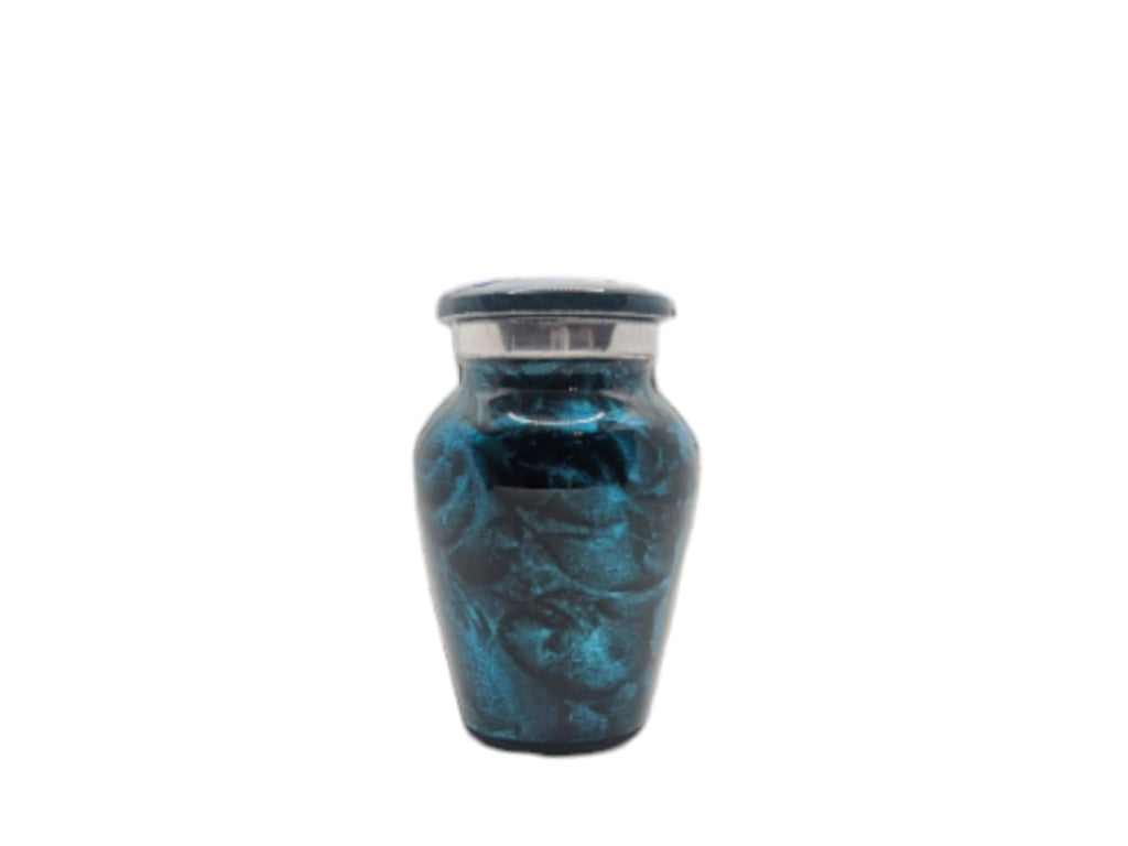 Beautiful Ocean Cremation Urns & Keepsakes with Serene Finish for Human Ashes, Female, Male, Funeral, Pet (Small))