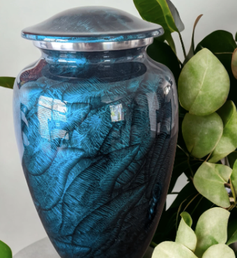 Beautiful Ocean Cremation Urns & Keepsakes with Serene Finish for Human Ashes, Female, Male, Funeral, Pet (Large)