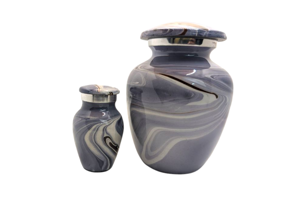 High Gloss Mini Cremation Urn - (Deep Ocean) Keepsake