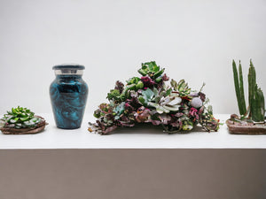 Beautiful Ocean Cremation Urns & Keepsakes with Serene Finish for Human Ashes, Female, Male, Funeral, Pet (Large)
