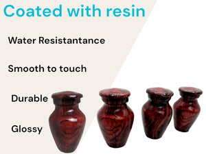 Wood Keepsake Urn - High Gloss Mini Cremation Urn