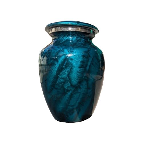 Beautiful Ocean Cremation Urns & Keepsakes with Serene Finish for Human Ashes, Female, Male, Funeral, Pet (Large)