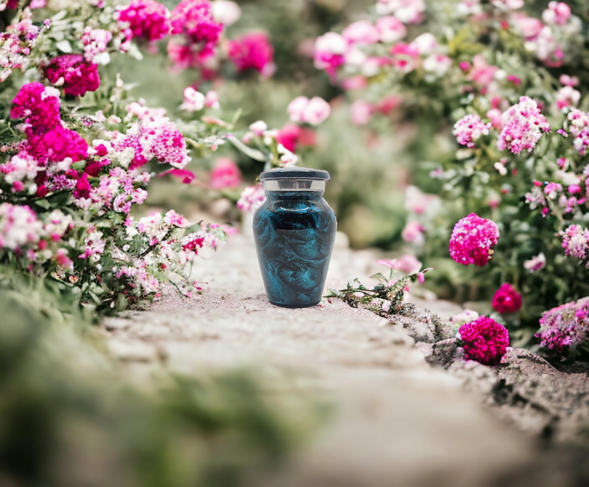 Beautiful Ocean Cremation Urns & Keepsakes with Serene Finish for Human Ashes, Female, Male, Funeral, Pet (Large)