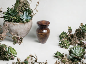 Wood Keepsake Urn - High Gloss Mini Cremation Urn