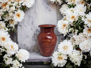 Wood Keepsake Urn - High Gloss Mini Cremation Urn