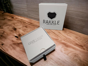 Rakkle Made with Love Condolence Gift Box - Sympathy Gift Card, Bereavement Gift, Memorial Gift - Sorry for Your Loss Gift - Crystal Rainbow Maker