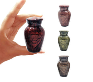 Wood Keepsake Urn - High Gloss Mini Cremation Urn