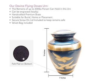 Beautifully Engraved Cremation Urn (Large)
