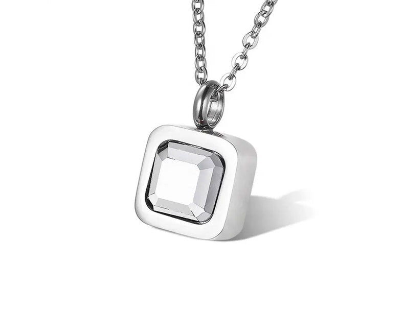 Silver Plated Black Jewelry for Ashes - Urn Pendant Keepsake Memorial Human or Pet