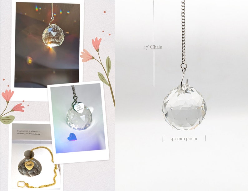 Condolence Gift Box (Ball) - Sympathy Gift Card, Bereavement gift, Memorial Gift - Sorry for your loss Gift - Crystal Rainbow Maker