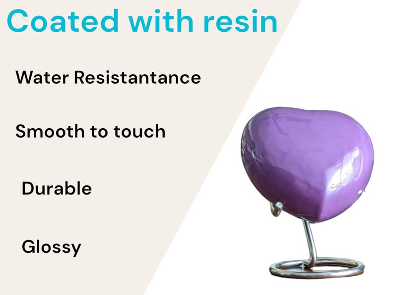 Devine Purple Heart Keepsake - High Gloss Mini Cremation Urn (Small and Medium)
