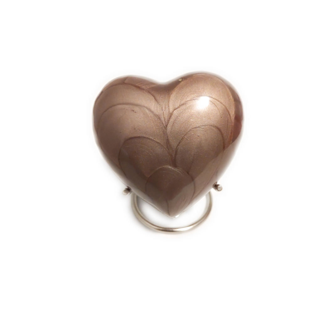 Elegant Heart Keepsake Urn (Bronze)