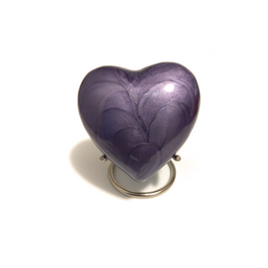 Elegant Heart Keepsake Urn (Purple)