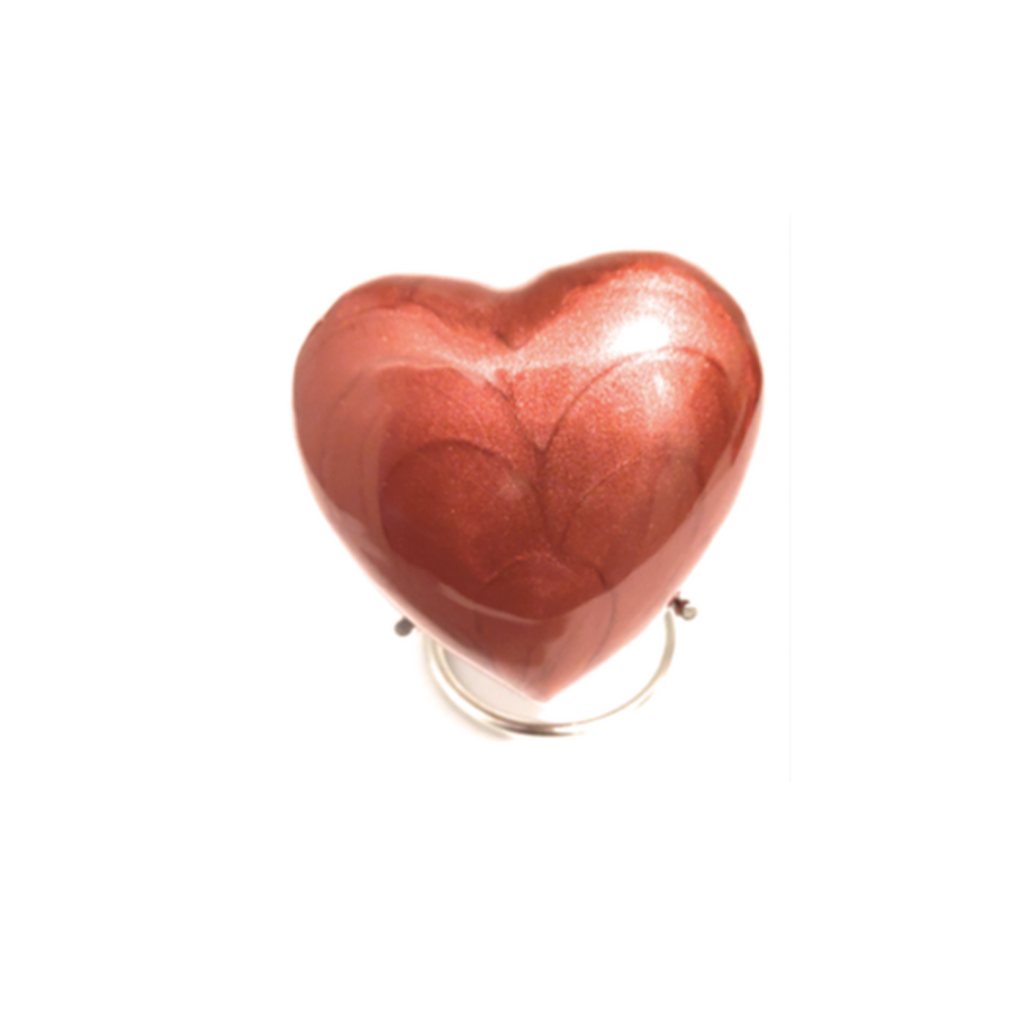 Elegant Heart Keepsake Urn (Red)