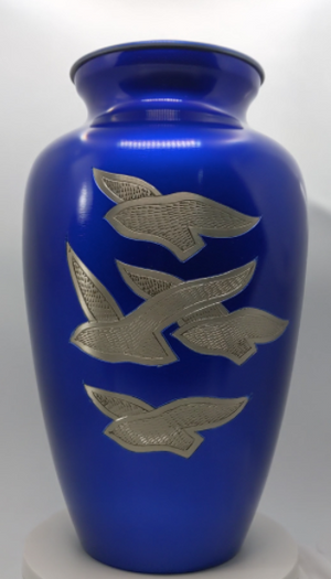 Soaring Blue Cremation Urn