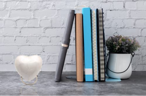 Elegant Heart Keepsake Urn (White)