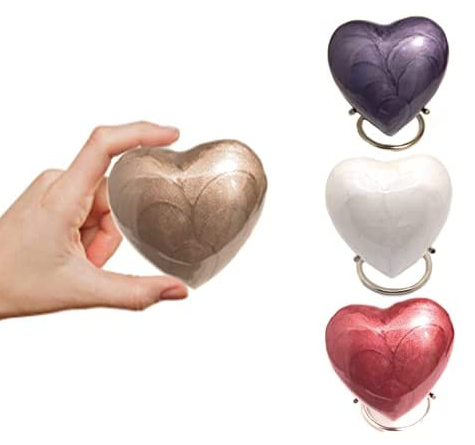 Elegant Heart Keepsake Urn (Bronze)