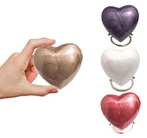 Elegant Heart Keepsake Urn (Bronze)